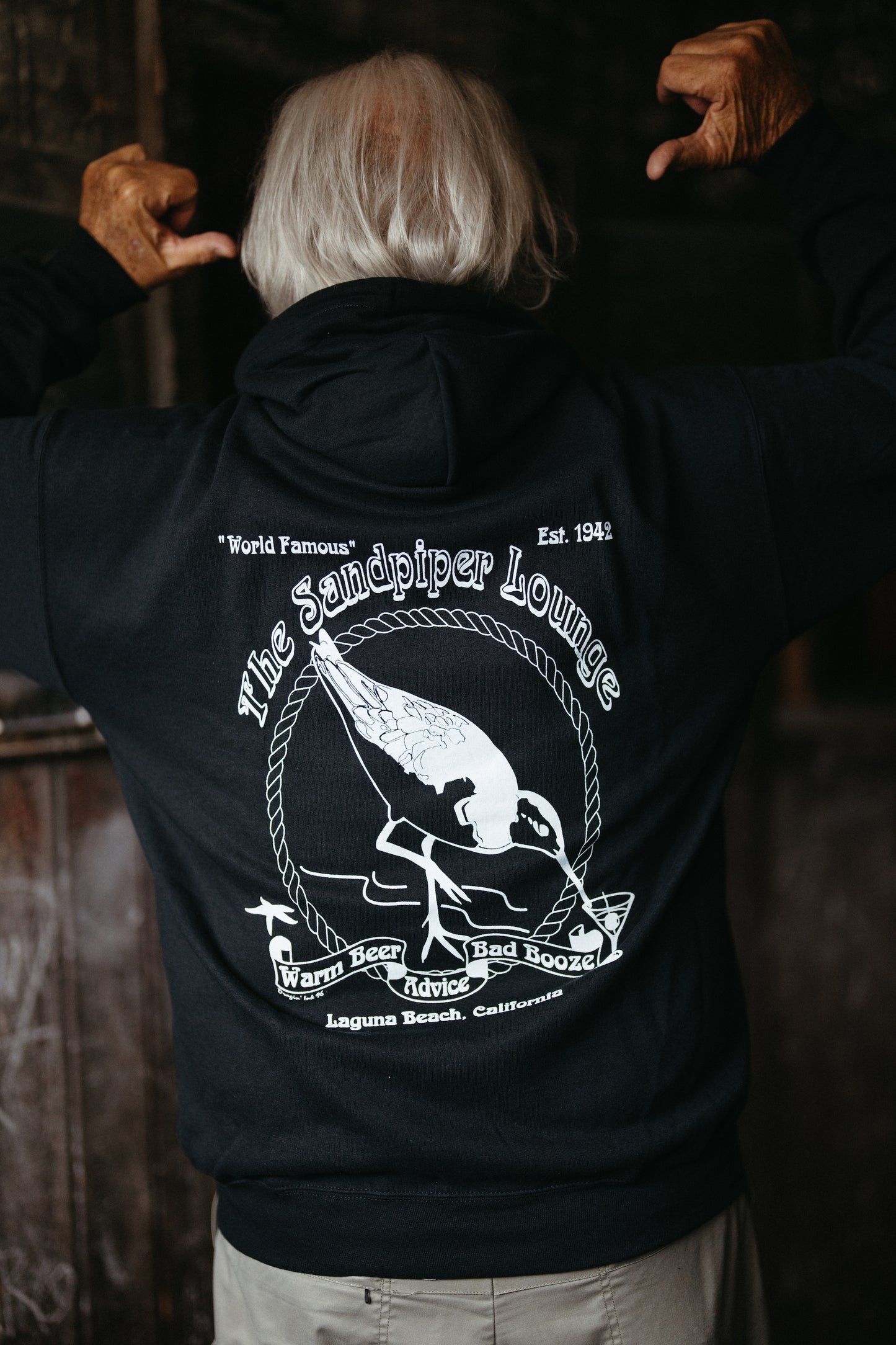 Dirty Bird Hoodie Sweatshirt in black